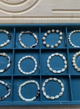 原创高贵羊玉米珠手串玻璃珠镶金手链节节高升竹节手串一物一图选