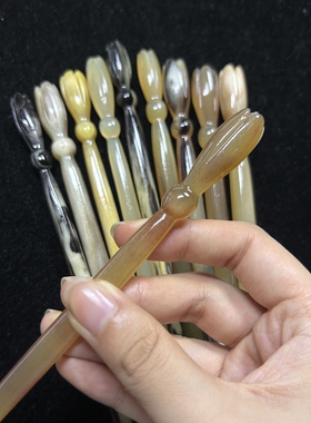 高贵羊玉兰花发簪结实耐用抗摔女士专用挽发簪子名族风发钗盘发