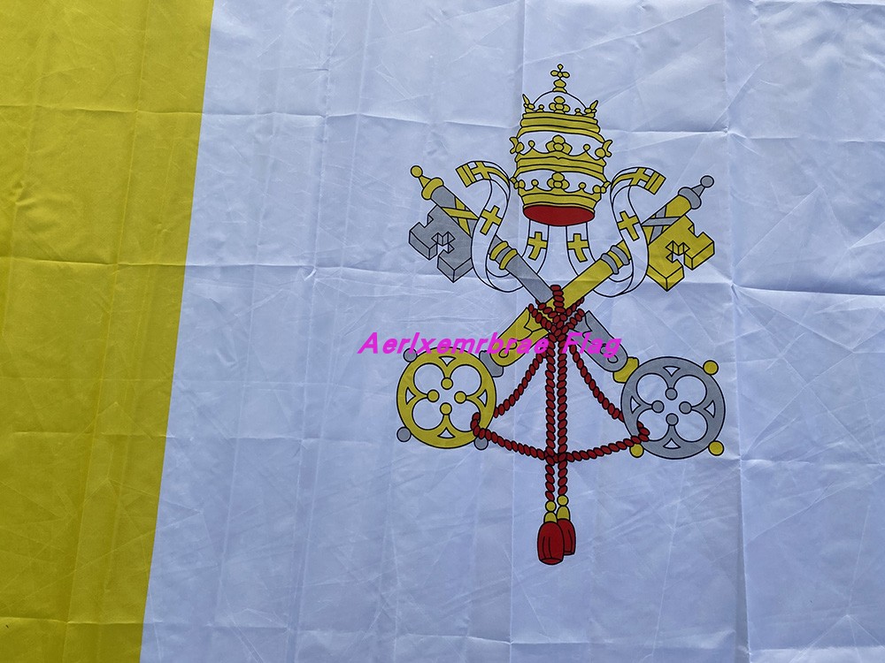 4号世界各国国旗涤纶布国庆节日90x150梵蒂冈国旗  Vatican Flag - 图2