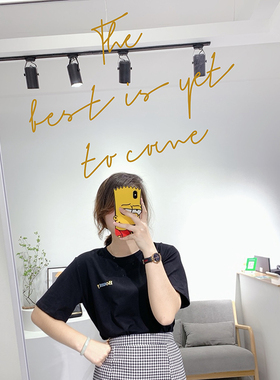 美好英文字母服装拍照背景贴纸