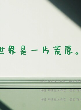 许北生世界是一片荒原文字贴纸