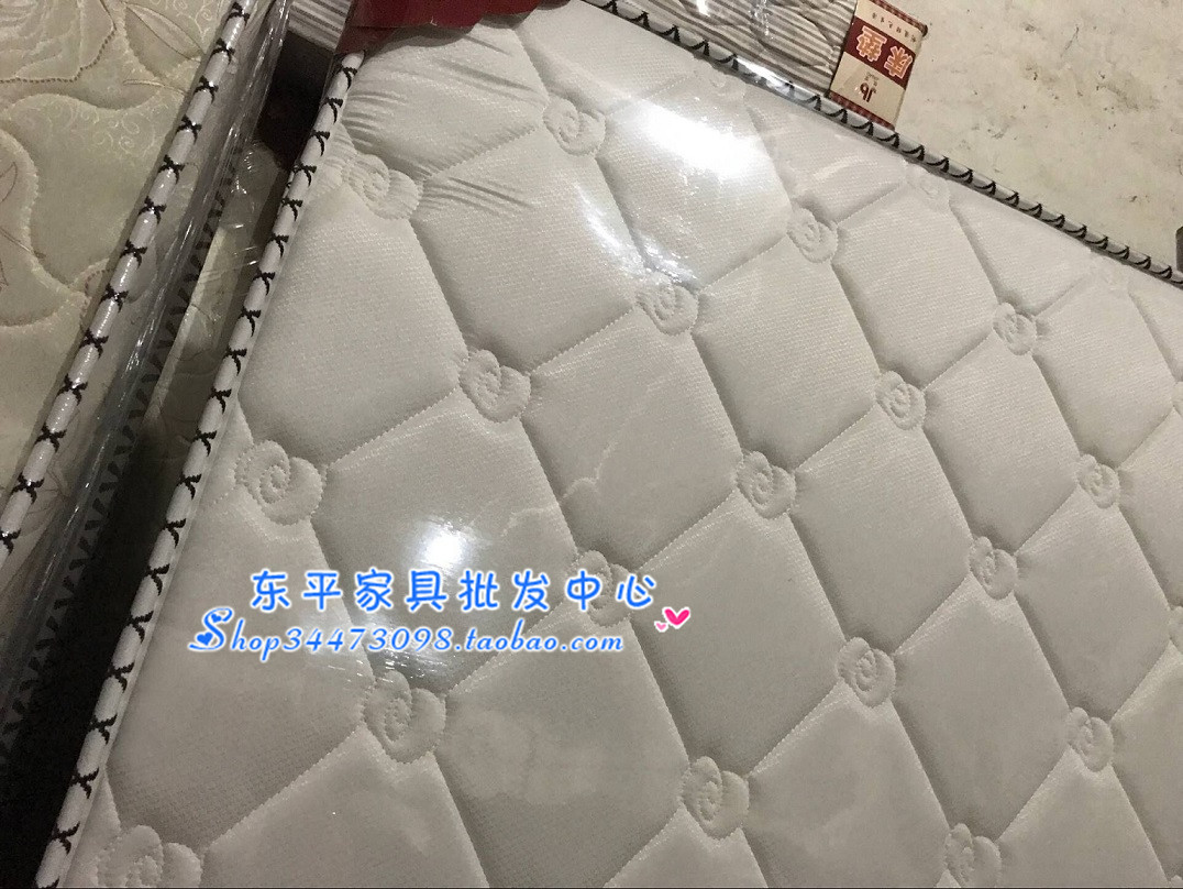 秒杀/精品白色加厚面料环保/双单席梦思床垫软硬床垫/厂家直销 - 图1