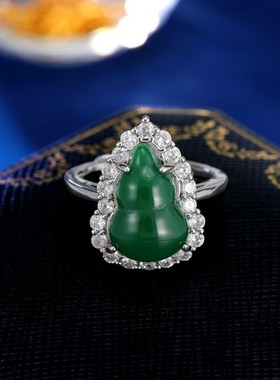 开口可调锆石戒指保色电镀时尚女