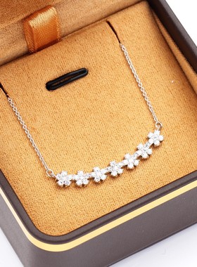 礼物项链吊坠简约镀金镶钻锁骨链