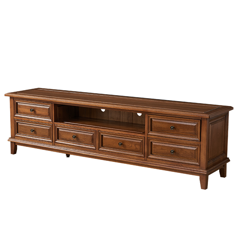 卡娜斯小美式全实木家具电视柜茶几组合套装简约全实木客厅家具