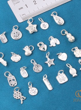 S925纯银小挂件吊坠diy手链材料
