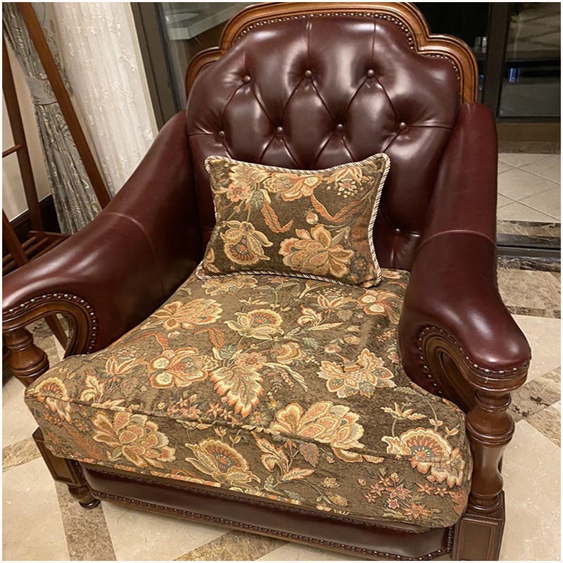 沙发靠垫抱枕客厅腰靠长方形皮沙发靠背美式腰枕欧式抱枕套靠枕 - 图1