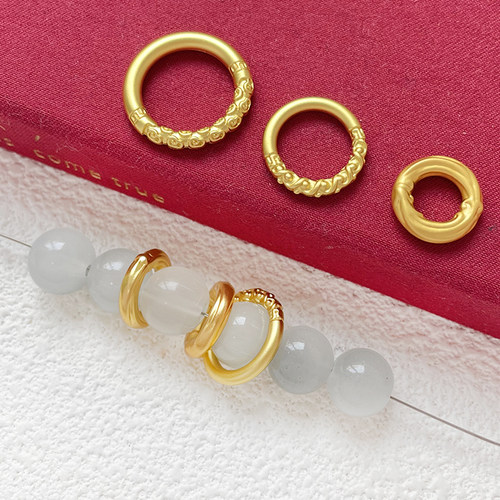 强保色沙金祥云螺纹金刚圈隔环diy手作手链项链耳饰串珠配件材料 - 图0