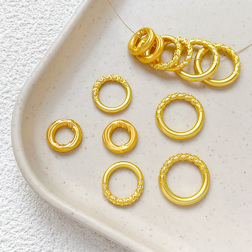 强保色沙金祥云螺纹金刚圈隔环diy手作手链项链耳饰串珠配件材料 - 图1