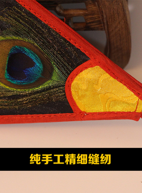 藏式法器藏饰吉祥草孔雀羽毛奔巴壶法事扇子一眼三眼五眼