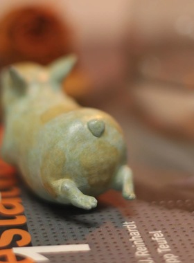 四喜器物全铜十二生肖小狗桌面摆件汪星人柯基礼品吉祥物