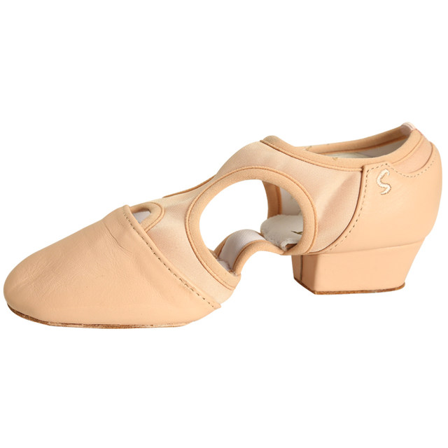 Teachers' dance shoes, grade examination heels, soft sole cowhide shoes for women