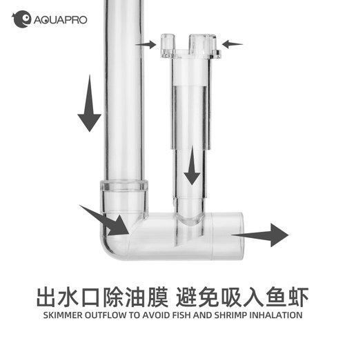 羡鱼鱼缸不锈钢进出水管除油膜进出水草缸出水口可旋转调节出水量 - 图0