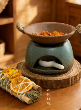 手作陶瓷熏香烘烤炉烤茶炉可干烧