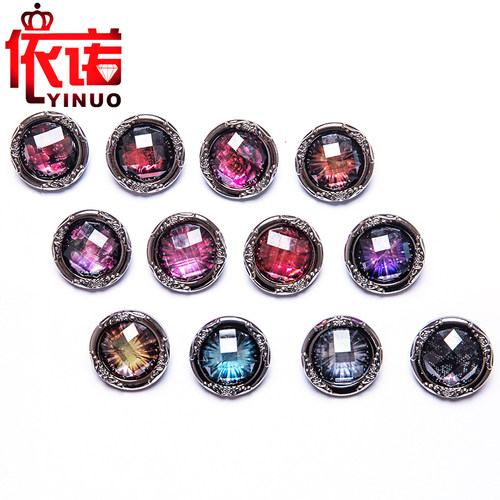 女大衣纽扣外套风衣毛呢睡衣印花树脂彩色装饰圆形钮扣扣子 - 图3