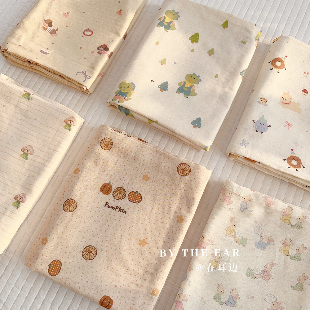 在耳边小清新碎花A类全棉双层纱枕套柔软纯棉单品单人枕套一对拍2 - 图1