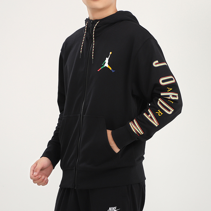 炫动运动户外专营店Nike耐克外套男AJ飞人官网旗舰新款秋冬季男士运动连帽夹克2
