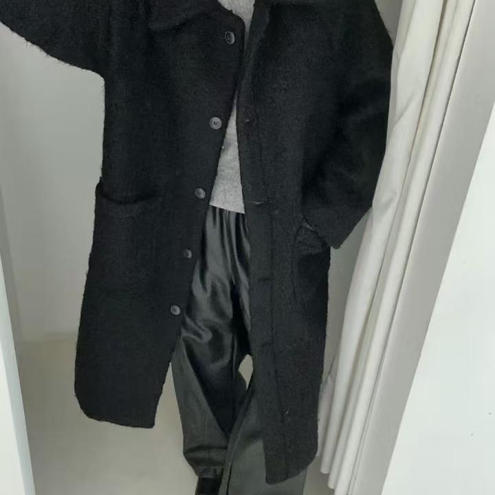 正品现货冬季韩国东大门LUMIPLE 苏丽绒羊绒大衣糖果色外套 - 图0