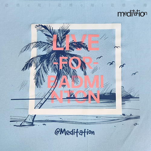 韩国2025春夏meditation新品羽毛球服短袖男女同款运动速干T两色 - 图3