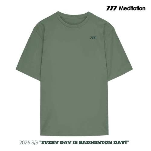 韩国2026春夏meditation新品羽毛球服短袖男女同款运动速干T恤25 - 图0