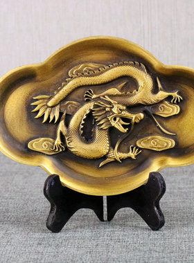风水黄铜浮雕工艺品文房摆件