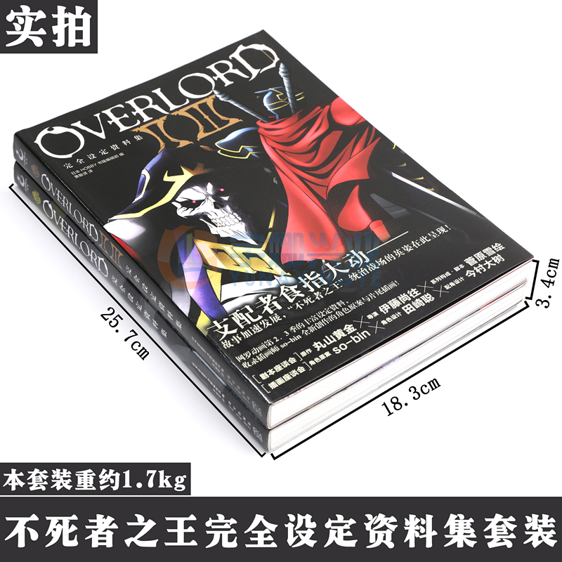 现货正版不死者之王完全设定资料集1.2.3季设定资料集套装2册 OVERLORD完全设定资料集骨傲天小说画集设定资料集天闻角川-图1