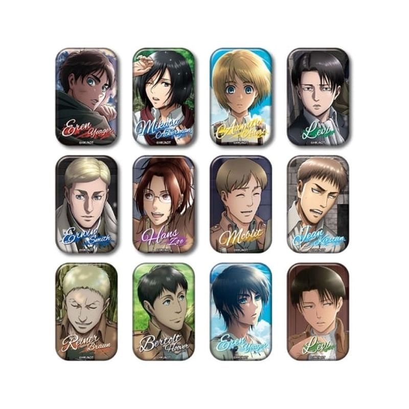 日本正版 进击的巨人 圆角方徽章第2弹 盲抽款 艾伦三笠 周边谷子 - 图3