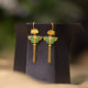 Jade Butterfly Earrings S925 Silver Inlaid