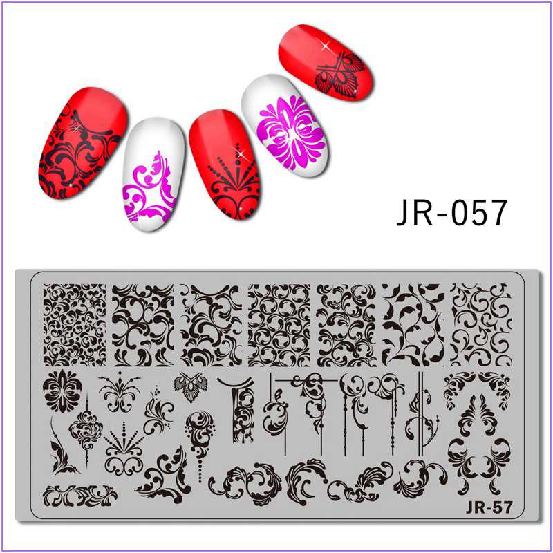 JR51-100美甲印花钢板波点咖啡美复古图案花法式字星月UPRETTEGO-图3