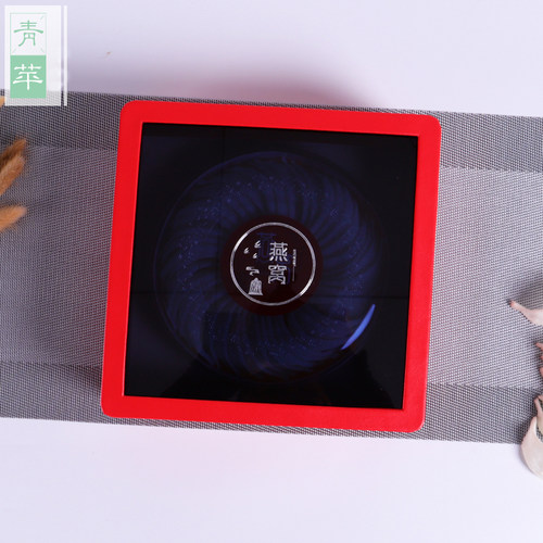 燕窝包装盒礼品盒 高档透明圆形盒子pvc红色空礼盒250g100克 定制 - 图2