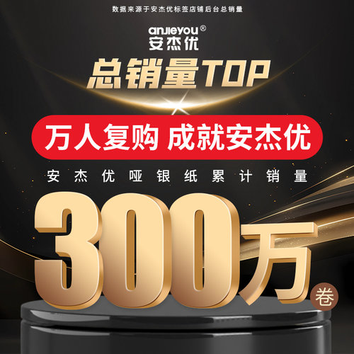 亚银标签纸哑银防水pvc贴防油pet厨房不干胶打印牌定制银色手写 - 图1