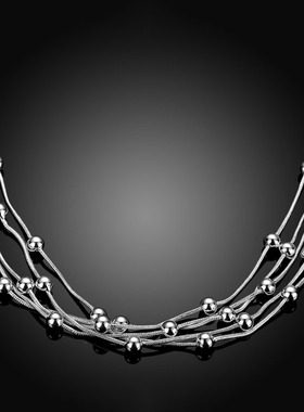 锁骨链颈链镀银项链女