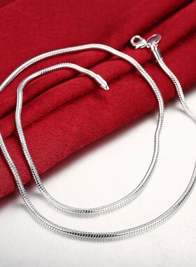 镀银通用男士时尚风饰品蛇骨链