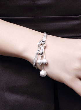 925银首饰套装女吊坠手链