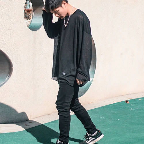#Mf magefara gargam long -sleeved t -hish maobian design trend parkour fitness -hip -hip -hip.
