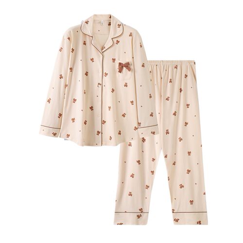 秋冬胖mm特大码睡衣女200斤韩版加肥加大纯棉长袖宽松卡通家居服 - 图3