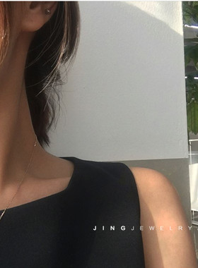 韩国ins风冷淡风925极简女生项链