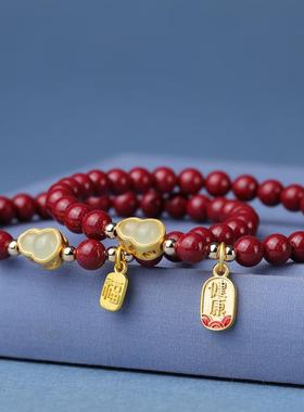原矿朱砂手串女正品旗舰店