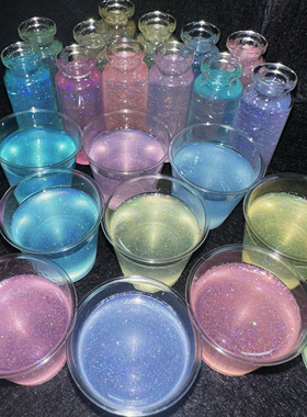 DIY闪粉滴胶流麻史莱姆梦幻星河