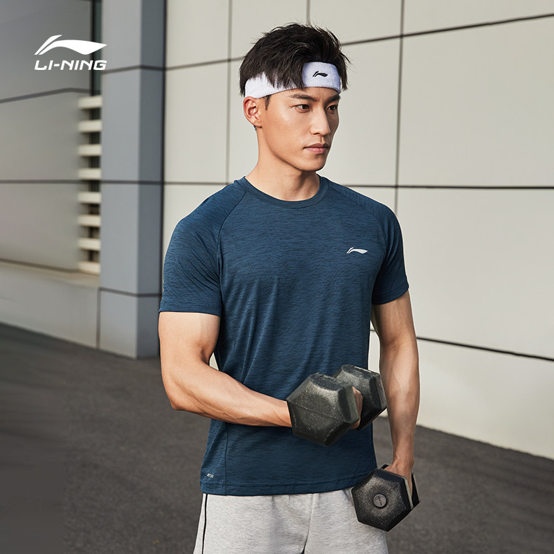 李宁短袖男士健身系列男装圆领t恤 李宁outlets店运动T恤