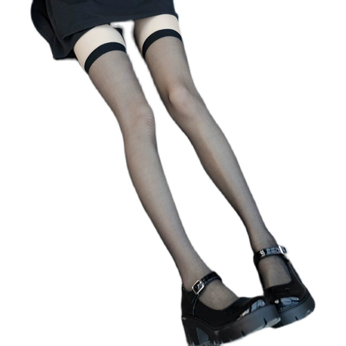 Сексуальный черный шелк чистый желание над коленными носками, чистая красная модель прозрачные длинные носки, коленные носки, женщины универсальные элегантные черные чулки