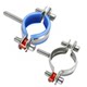 Stainless steel adjustable pipe card with screw rod
