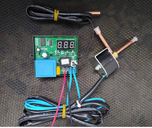 冷库一体机 电子喷液控制器 电脑板 喷液阀+线圈 温度可调 - 图0