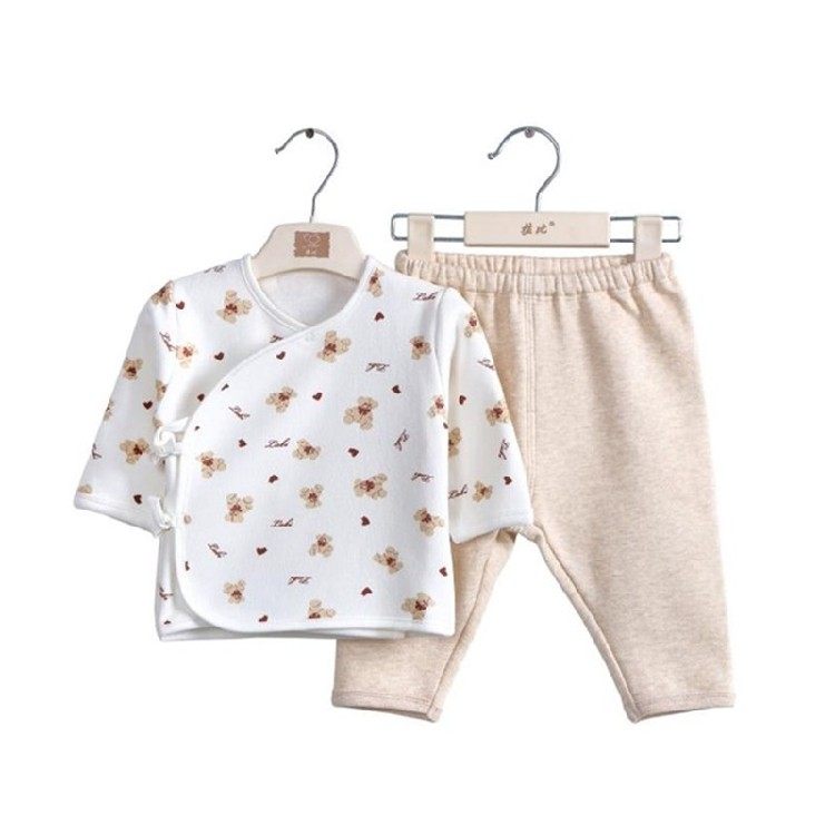 拉比专柜同款秋冬婴儿保暖内衣套装加绒新生儿衣服婴儿斜衿和尚服,淘宝优惠券,粉丝福利购,淘宝优惠卷