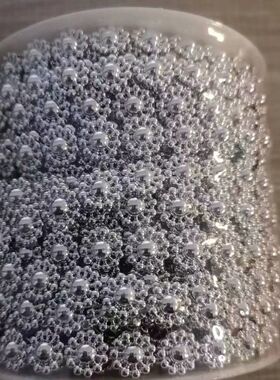 太阳花珠子链条塑料发饰金银diy长条服饰手绢辅料花边婚庆装饰米