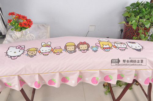 古筝罩敦煌163古筝防尘罩文艺公主风加厚蕾丝卡通古筝防灰盖布 - 图0