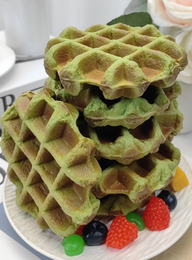 仿真华芙饼模型下午茶点心假蛋糕橱窗摆件美食拍照装饰零食道具