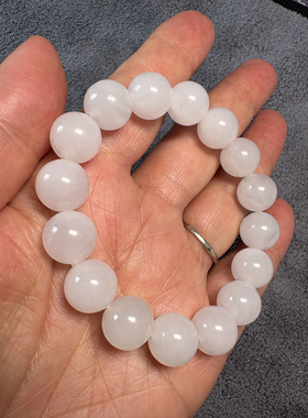 羊脂白玉冰白手串手链卡12