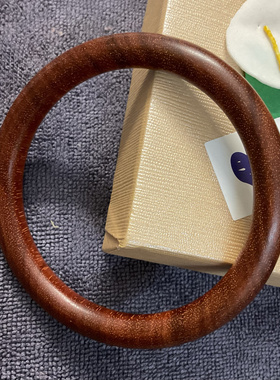 天然小叶紫檀木手镯简约时尚百搭中式复古民族风男女情侣圆条镯子