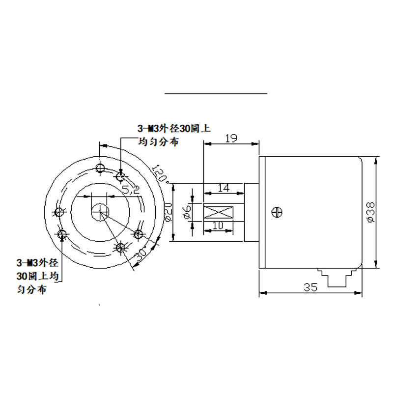 增量式光电旋转编码器实心轴AB相100/200/360/400/600/1000线脉冲 - 图2